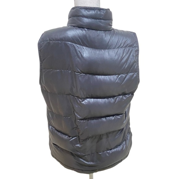 J crew black down puffer vest zipper & snap closure front pockets size large - Picture 9 of 12